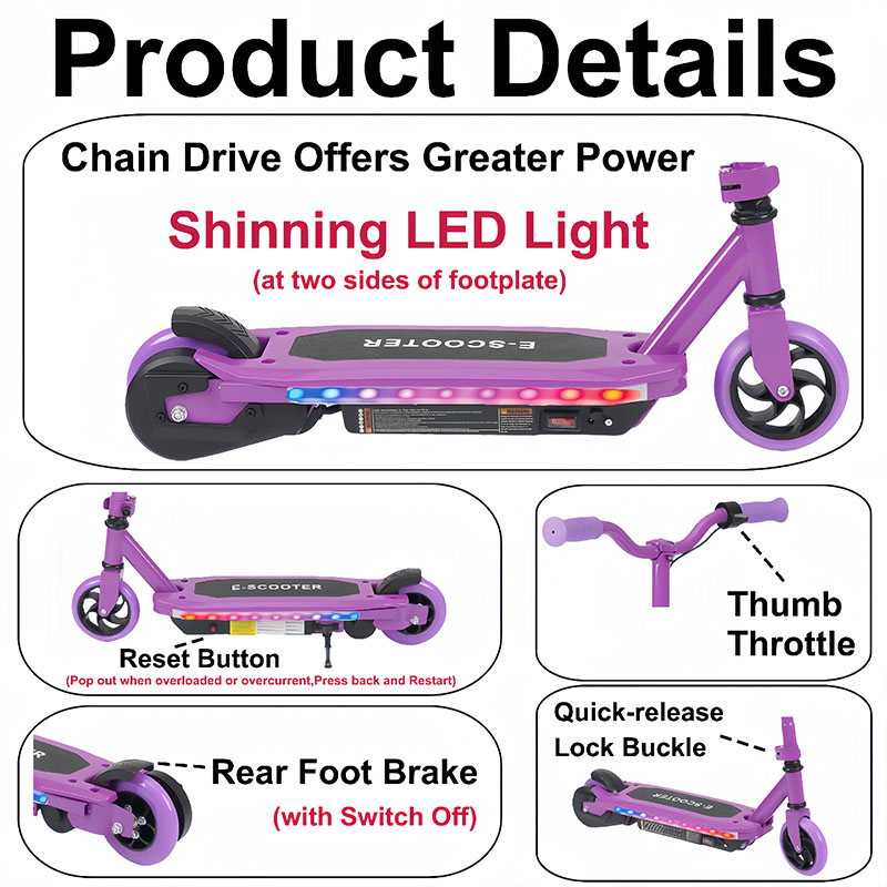 Patinete eléctrico estándar para niños (24 V 120 W) SG09