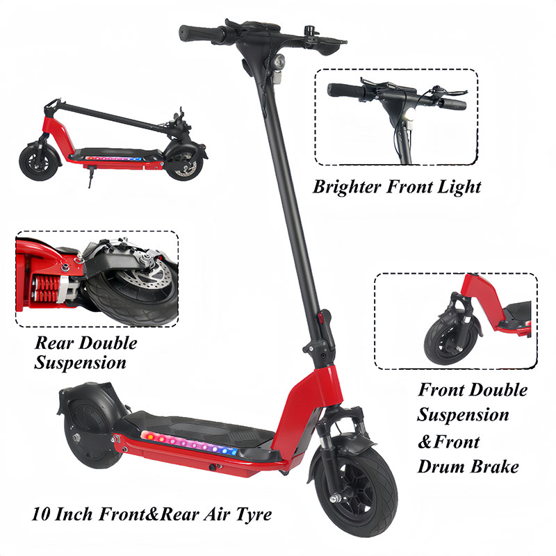Patinete eléctrico para adultos de 500 W con absorción de impactos (48 V 500 W) SG11