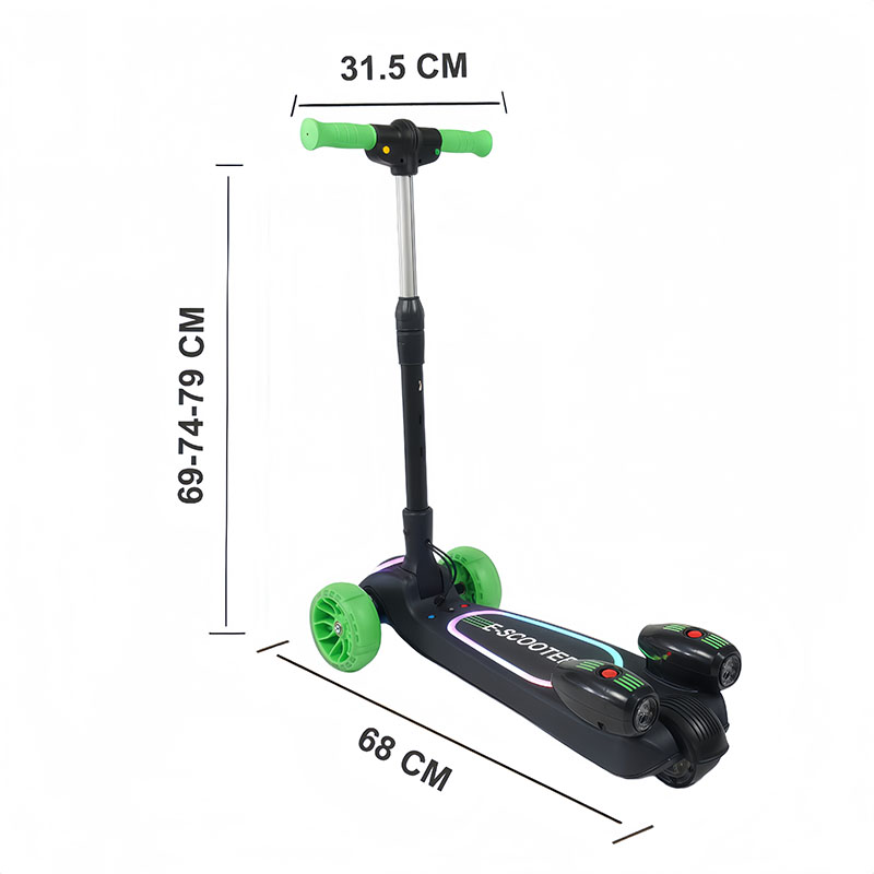 Patinete eléctrico infantil de 3 ruedas con luces LED (12 V 80 W) SG06S