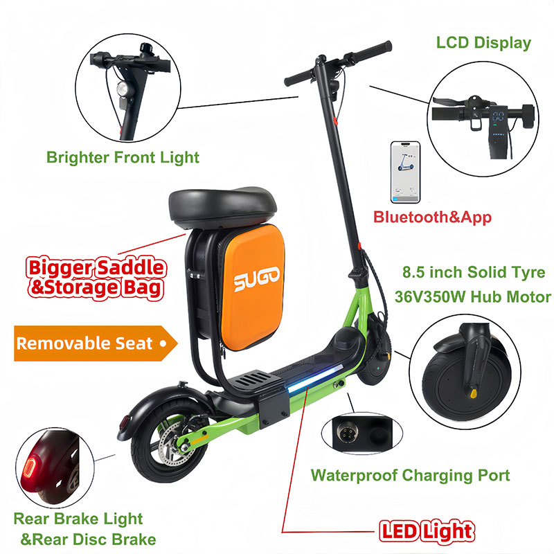 Patinete eléctrico para adultos sentado (36 V 350 W) SGX6-S